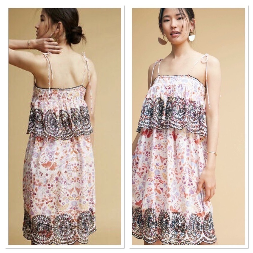 Anthropologie Antik Batik Samsa embroidered sun dress
